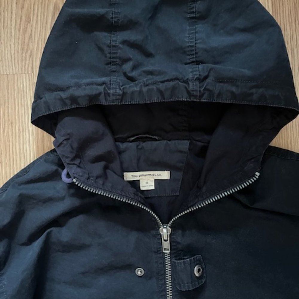 John Varvatos USA hoodie jacket Mens Size Medium Navy cotton blend - Picture 6 of 9